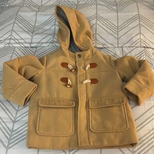 Cat & Jack Camel Hooded Toggle Jacket